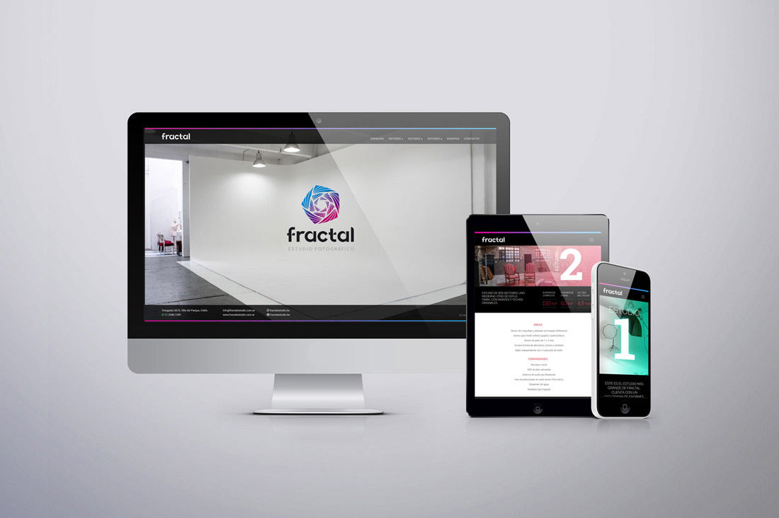 Diseño de página web para Fractal Estudio Fotográfico.