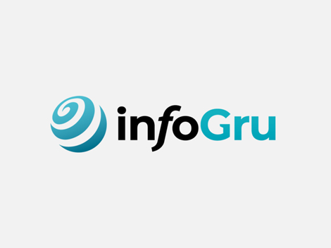 Diseño de logo e isotipo para InfoGru.