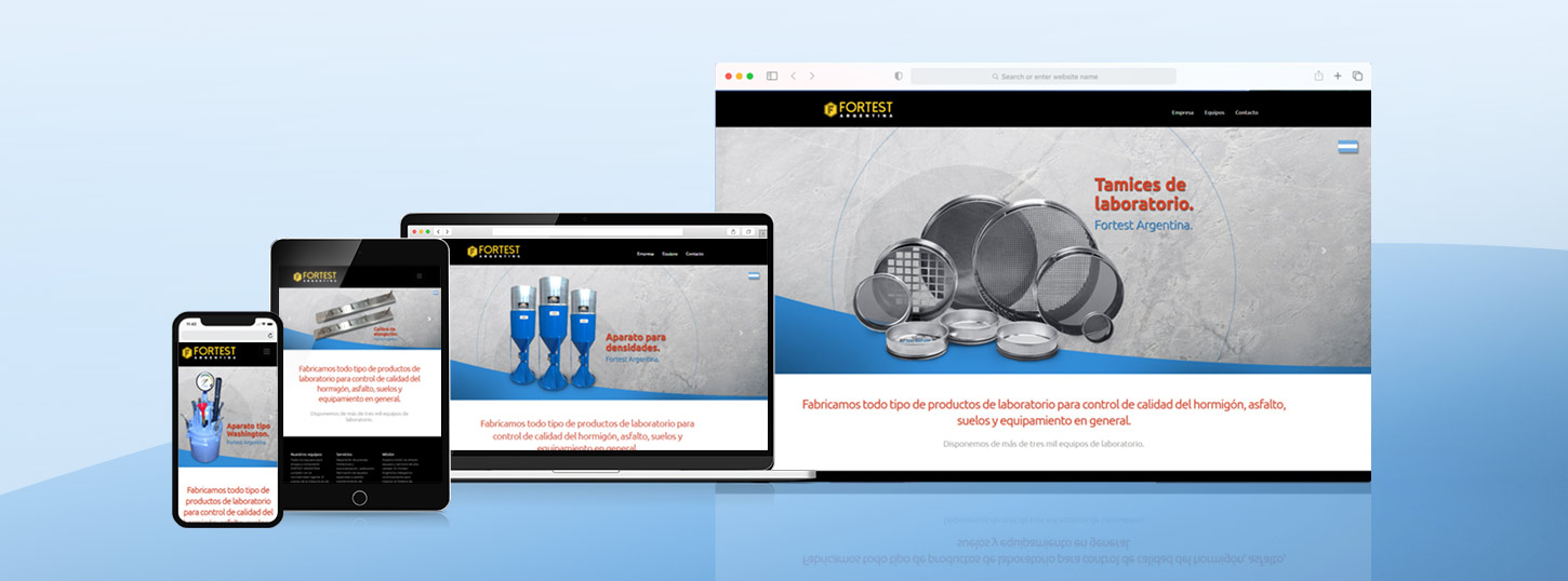 Diseño y programación de pagina web para Fortest Argentina.